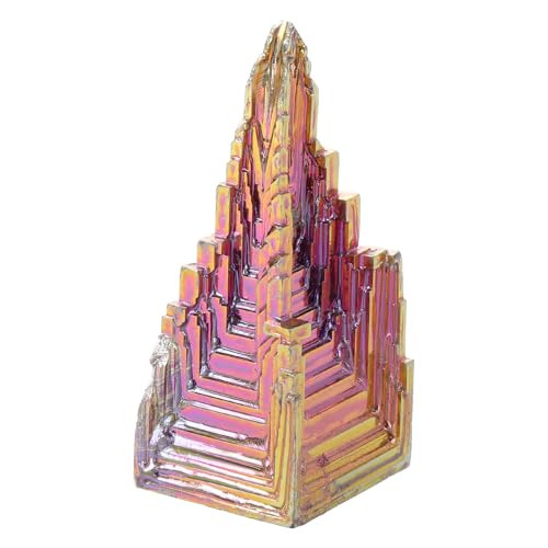 Toyvian Bismut Kristall Mineralien Dekoratives Kleines Bismut Mineralpräparat Handgefertigtes Naturmaterial Sammlerstück für Wohn Bürodekoration