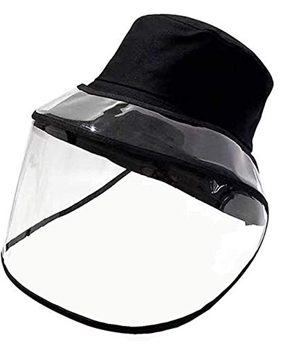 Taiduosheng - Sombrero de cubeta para mujer, extraíble, protector facial, visera transparente, antisalpicaduras, pesca, playa, viajes, sombreros informales Cover