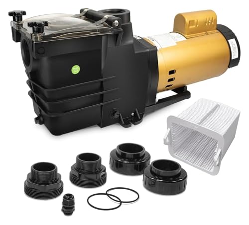 Bomba de piscina de 1,5, spa de alto flujo sobre suelo, velocidad variable NPT de 2', accesorio de 230 V incluido