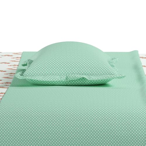 Image of Mytrident Bedsheet for Double Bed King Size |108 inch x 108 inch | Little Bloom Green