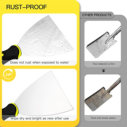 Putty Knife Scrapers, 1.5 Inch Spackle Knife, Metal Scraper Tool For Drywall Finishing, Plaster Scraping, Decals, And Wallpaper #TOP4