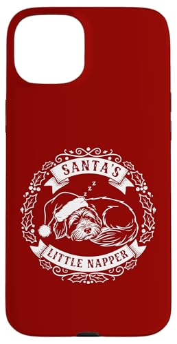 �T���^�̏����ȃi�b�p�[�A�ʔ����`�x�b�g�e���A�N���X�}�X �X�}�z�P�[�X iPhone 15 Plus �p