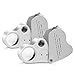 Jewelry Loupe,2 Pack 30X 60X Illuminated Jeweler’s Loupe Jewelry Magnifier Jeweler's Eye Loupe Magnifier Magnifying with LED Lighting, 2 Lens Design