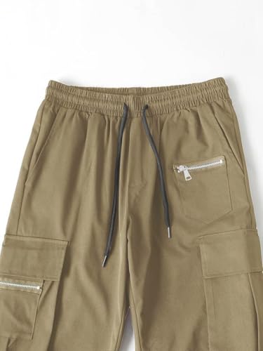Image of TAGDO Men's Casual Techwear Drawstring Cargo Pants Hiphop Baggy Pants (2024)