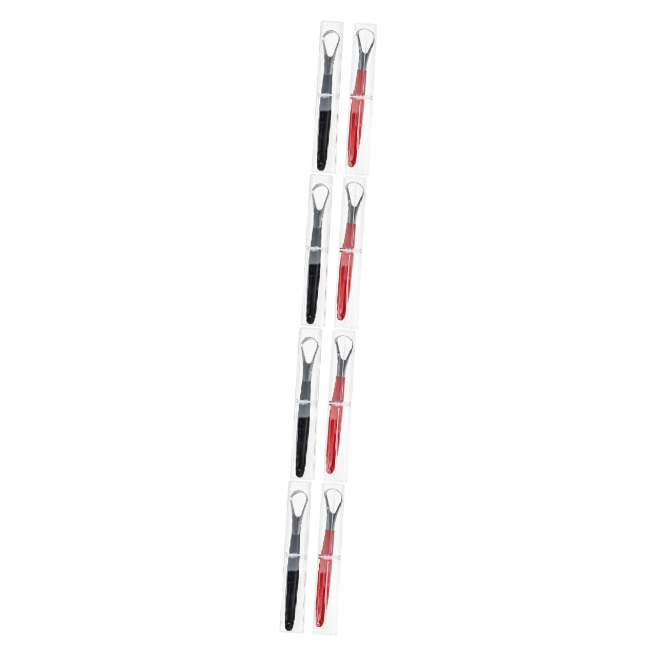 Didiseaon 8pcs Stainless Steel Tongue Scraper for Adults Tongue Cleaning Tool Professional Design for Improved Oral Convenient Box Packaging