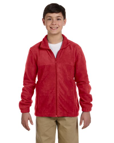 Polaire Harriton Youth rouge idéale pour les activités de plein air en taille L