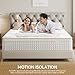Ruanrest Queen Mattress 12 Inch Hybrid Mattress in a Box with Memory Foam and Pocket Springs for Pressure Relief, Medium Firm Queen Size Mattress, Motion Isolation, CertiPUR-US