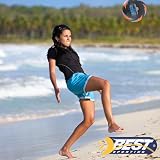 Best Sporting 10164 - Piłka nożna boso w kolorze pomarańczowym/niebieskim z efektem świecenia w ciemności, lekka nożna boso, rozmiar 5, wysokiej jakości miękka, elastyczna miękka