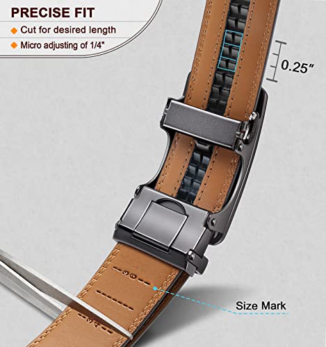 Image of Men's Belt,Bulliant Leather Adjustable Belt for Men Dress Casual 1 3 /8,Trim to Fit