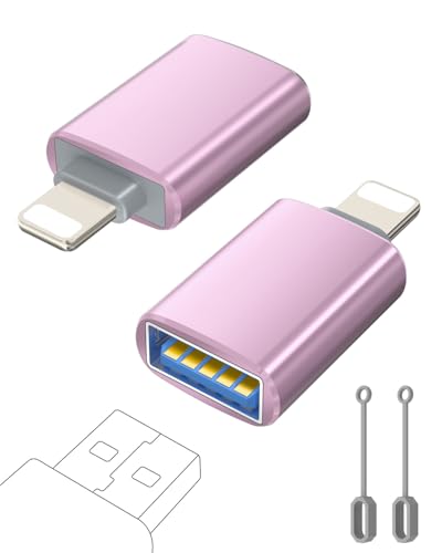 layajia Adaptador Lightning a USB, Cable Lightning Macho a USB Hembra para iPhone 14 13 12 11 Pro MAX, Adaptador iPhone OTG Soporta Flash Drive, Ratón, Teclado, Hub, Cámara, Lector de Tarjetas