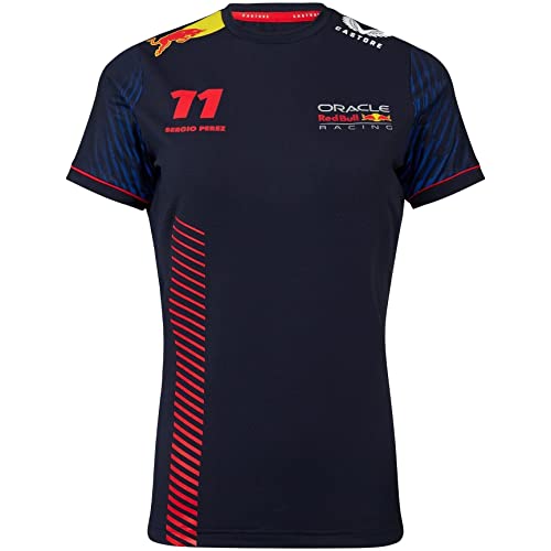 Red Bull Racing F1 Team Sergio Perez 11 Formula Damen T-Shirt Offizielle Formel 1 - Blau - L