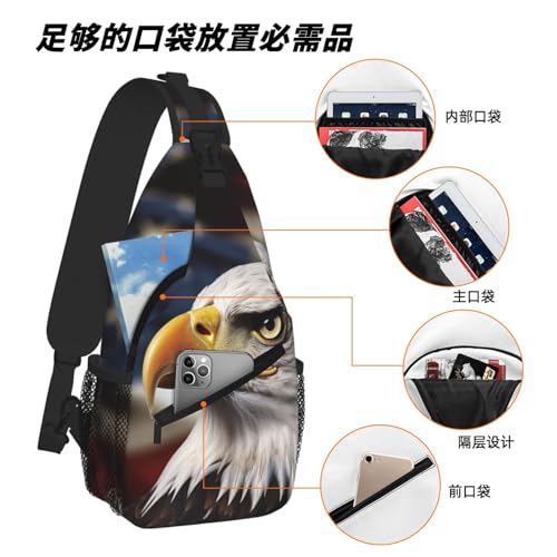 Mochila Sling Deportiva Negra para Mujer y Hombre miniatura 6
