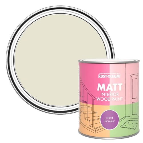 Rust-Oleum Beige Interior Wood Paint in Matt Finish - Oyster 750ml