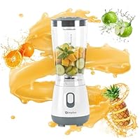 SIMPLUS Standmixer 600 ml, kompakter Smoothie Mixer mit 23000 U/min, 250W Küchenmixer mit 4-fach Edelstahlmesser, Ein-Knopf-Bedienung, Sicherheitsverschluss, kompakt & leicht