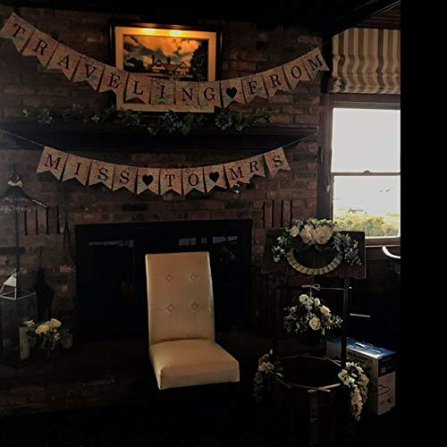 Traveling From Miss to Mrs Bridal Shower Banner, Bachelorette Party