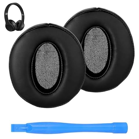 Para nakładek na uszy z miękką skórą proteinową, gąbka, czarna, profesjonalne zapasowe nauszniki, z pianki o wysokiej gęstości, do Sennheiser HD4.50 BTNC Wireless