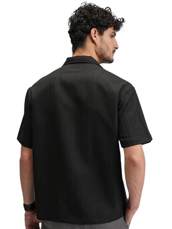 Image of FUNKY RICH Funkyrich Textured Popcorn Shirts for Men || Casual Shirt for Men || Shirt for Men|| Men Stylish Half Sleeve Shirt || Men Fancy Shirt