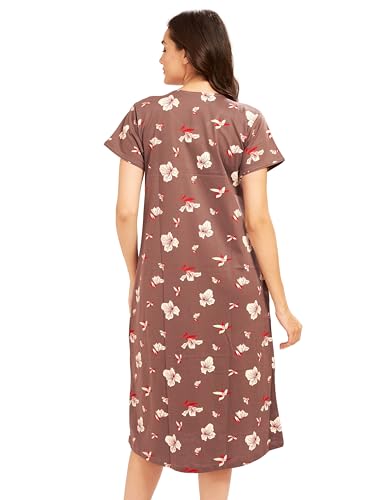 Image of AV2 Women Cotton Calf Length Feeding Nighty