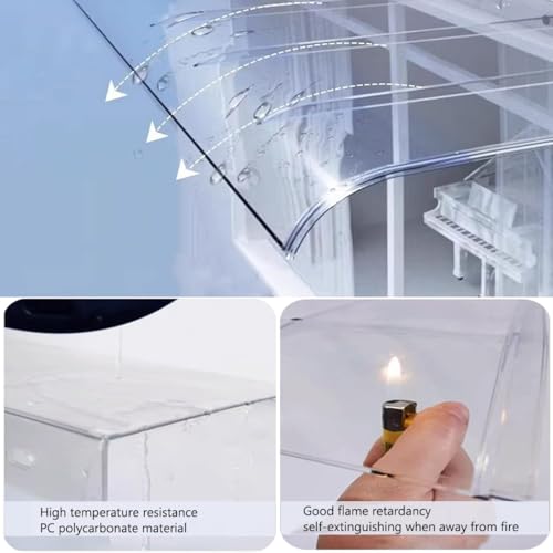 Auvent de porte pour extérieur et jardin pour protéger votre entrée de la pluie - 4