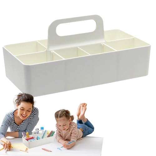 デスク収納ケース | 多機能仕切り付き,ハンドル付きデスクトップストレージケース | バスルーム、ベッドルーム、キッチン、書斎、パントリー、寮、おもちゃ、鍵、マーカー用