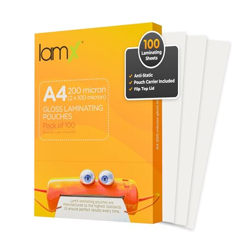 Fundas laminadoras de 200 micras LamX con fórmula antiestática de inserción fácil