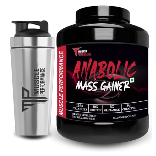 Image of Anabolic Mass Gainer, 2.5kg, Belgium Chocolate With Steel shaker