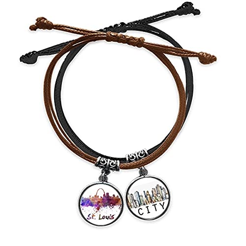 Bracelet corde Saint-Louis l'aquarelle tresse main et cuir Sidi