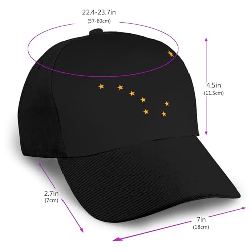 Alaska State Flag Big Dipper Unisex Classic Adjustable Curved Brim Baseball Cap, Trucker Hat2