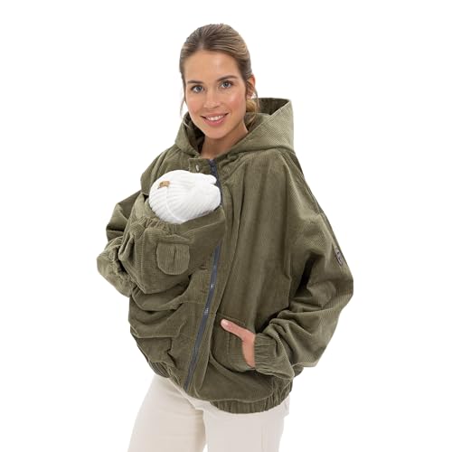 fun2bemum Cordjacke 3 in 1 Tragejacke Baby Umstandsjacke Oversize...