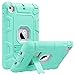 ULAK iPad Mini Case, iPad Mini 2 Case, iPad Mini 3 Case, iPad Mini Retina Case, Three Layer Heavy Duty Shockproof Protective Case for iPad Mini, iPad Mini 2, iPad Mini 3 with Kickstand (Green/Grey)