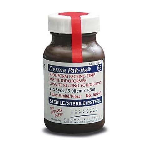Derma Sciences 59220 Pak-Its Gauze Packing Strip with Delivery System, Plain, 1/2" Width x 5 yd Length (Pack of 12) Cover