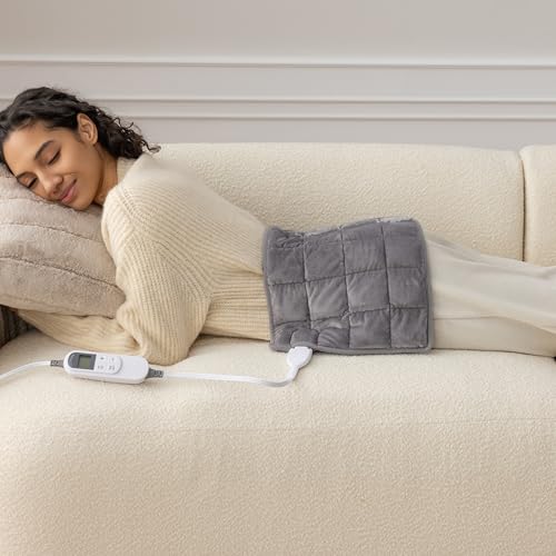 Image of Berkshire Blanket Weighted Heating Pad - 18 inchx33 inch Electric Heat Wrap with 10 Heat Settings & Auto Shut Off - Soothing Heat Wrap for Back, Neck, Shoulders, Legs, Abdomen - Machine Washable & Portable