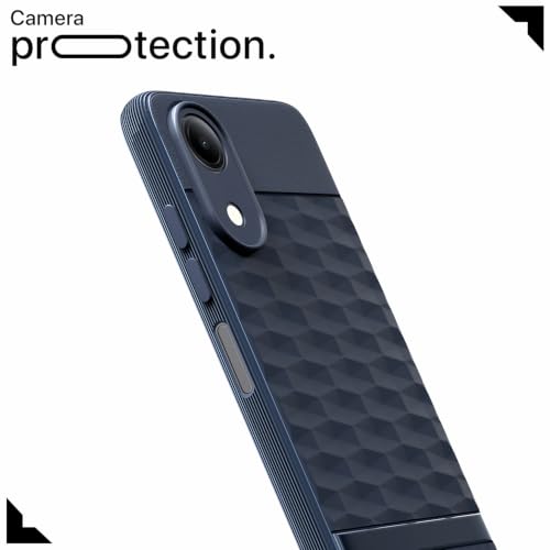 Image of Outlouders Back Cover for Vivo T5e | Full Camera Protection | TPU Soft Flexible Shockproof Bumper Case (Blue)