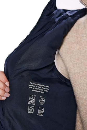Chaqueta chaleco plumas mujer para abrigarse con estilo sin volumen extra 4