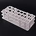 Plastic Test Tube Rack - Buytra 2 Pack 24 Holes Lab Test Tube Rack Holder for 25mm Test Tubes, Detachable, White