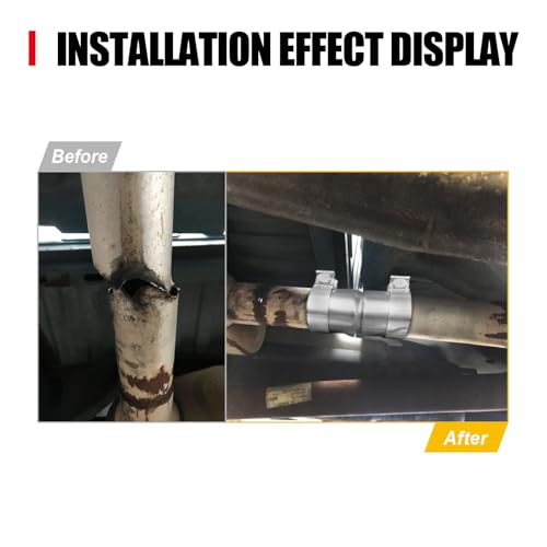 Peastorm 3 to 3 Inch Exhaust Adapter, 3" ID Exhaust Reducer Connector Pipe with Clamp by peastorm - Image 5