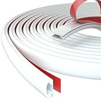 Türdichtung Dichtungsband Selbstklebend,Dichtung Türrahmen Flexibel,Gummidichtung Abdichtungsband Wasserdicht,Fensterdichtung,Dichtungsstreifen Dichtungsgummi Tür Fenster (D-Weiß, 6M)