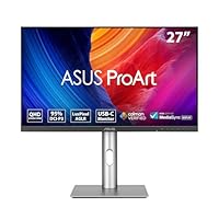 ASUS ProArt Display PA278CFRV Professional Monitor – 27", IPS, QHD (2560 x 1440), 95% DCI-P3, LuxPixel AGLR, 100Hz, ΔE < 2, Calman Verified, USB-C PD 96W, Targeting VESA DisplayHDR 400, VESA MediaSync [Warehouse]