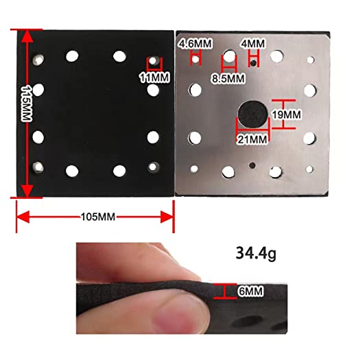 N442697 Replacement Sander Pad Assembly for DeWalt DWE6411 DWE6411-AR DWE6411-B2 Sheet OrbitalL Sander - Thumbnail 2