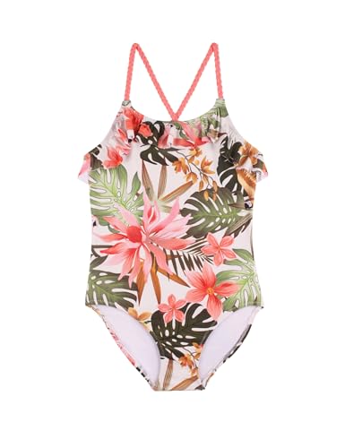 Cadocado Baby Swimsuit Girls' One Piece Swimwear Sling Ruffle Girls Bathing Suit Sun Protection Swim Suit UPF50+ 3Month-6Year