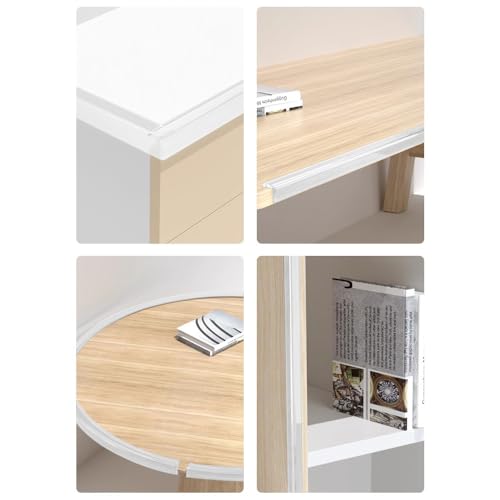 Image of JINBAOFA Table & Cabinet Edge Protector, Baby Protection, Table Corner Guard Strip (10 in., 8 pcs), Home Cabinet Bumper, Silicone, Edible Grade