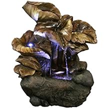 Hi-Line Gift Ltd Cascading Leaves Fountain with LED Lights