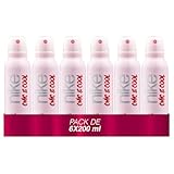 NIKE - Chic & Cool Pack de 6 x 200 ml, Desodorante Mujer Spray, Desodorante Antimanchas para Todo Tipo de Piel, 0% Sales de Aluminio, de Larga Duración, Fragancia Afrutada