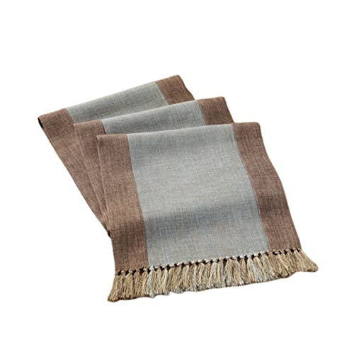 Zerodeko 1Stk die chinesen leinengardine Hausdekoration tischdecken Edges linolwalze Fransen leinentuch Edging Tischdecke mit Quaste Tischdecke aus Baumwolle Jahrgang Tischläufer Bettfahne