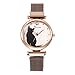 Damen Uhren Mode Wild Frauen Uhr Analoge Quarz Casual Damenuhr Silikon Band Armbanduhr Kreative Geschenk Yuwegr (Kaffee)