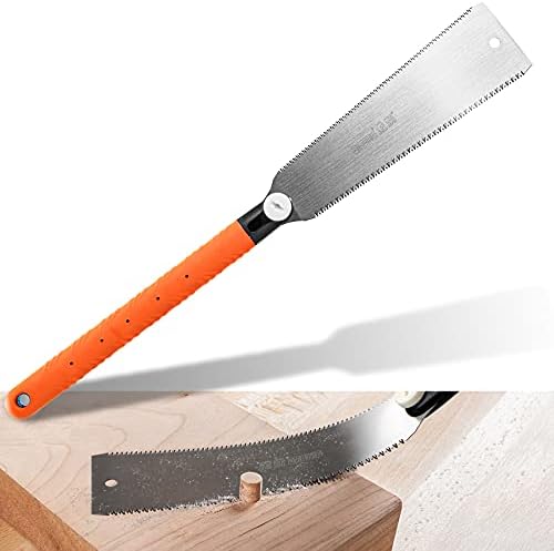Japanese Saw Hand Ryoba Pull Saws Flexible Double Edge 10 in Blade Impulse Hardened Steel Teeth for Woodworking