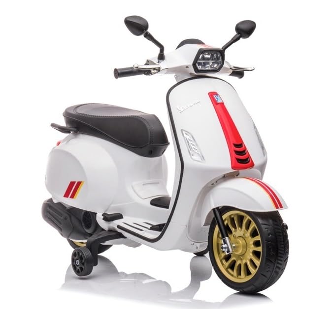 Vespa 12V Infantil, Blanca, NIÑOS DE 2 A 5 AÑOS