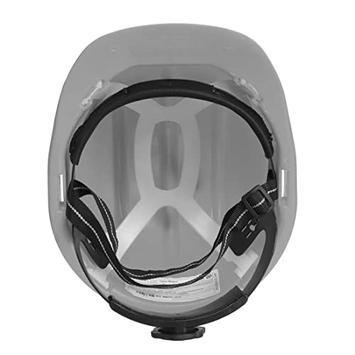 Image of KARAM PN521 Safety Helmet for Men Construction Helmet | Ratchet Type Adjustment with Adjustable Chin Strap | Work Helmet with Side Slot for Attachment | is:2925:1984 Certified | Grey | Pack of 2