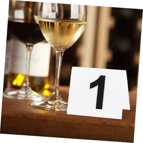 Numéros de table acrylique jaune réutilisables double face en V