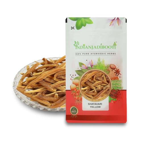 Image of IndianJadiBooti Shatavari Yellow (Asparagus racemosus) | Natural Satavar Herb For Hormonal Balance & Reproductive Health | 100 Grams